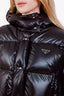 Prada Black Re-Nylon Cropped Convertible Down Jacket Size 38