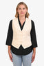 Apiece Apart Cream Linen Brend Vest Size 8