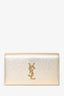 Saint Laurent Gold Metallic Leather Serpent Cassandre Clutch