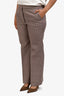 Stella McCartney Black/Red Tweed Wool Pleated Pants Size 46