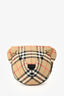 Burberry Kid's Brown Tartan Pattern Teddy Bear Crossbody