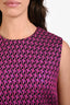 St. John Purple/Black Tweed Sleeveless Dress Size 10