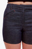 Hermès Blue Linen Silk Mini Shorts Size 38