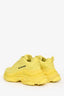 Balenciaga Yellow Leather Triple S Sneakers Size 8