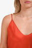 L'Agence Orange Satin Sleeveless Top Size L