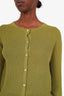 Vince Green Ribbed Button-Up Sweater Size S
