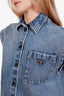 Prada Blue Denim Sleeveless Mini Dress Size 38