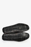 Prada Grey Croc-Embossed Leather Loafers Size 8 Men's