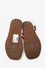 Valentino Brown Leather Roman Studs Platform Sandals Size 38