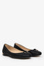 Jimmy Choo Black Sparkly Fabric Flats Size 37.5