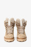 Jimmy Choo Brown Suede Shearling Hiking Boots Size 36.5