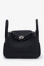 Hermès 2024 Black Clemence Leather Mini Lindy