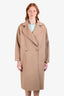 Stella McCartney Beige Wool 'Iconic' Double Breasted Coat Size 38
