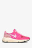 Golden Goose Hot Pink Suede Mesh Running Sneakers Size 38