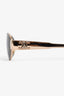 Celine Gold Metal Triomphe 01 Oval Sunglasses