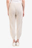 Brunello Cucinelli Beige Cotton Knit Beaded Joggers Size L