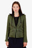 Veronica Beard Green/Black Linen Miller Dickey Jacket Size S