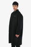 Valentino Black Wool Cashmere Long Coat Mens Size 48