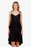 Ulla Johnson Black Silk Ruffled Midi Dress Size 4