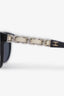 Pre-Loved Chanel™ Black Frame 5215-Q Interlocking CC Leather/Chainlink Sunglasses