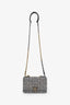 Pre-loved Chanel™ Grey/Black Tweed 19 Wallet On Chain