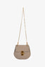 Chloe Grey Leather Medium Drew Crossbody Bag