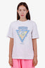 Casablanca White Cotton Printed T-Shirt Size L