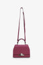 Moynat Purple Leather Réjane BB Top Handle Crossbody