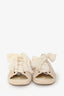 Chloe Beige Suede Raffia Lace-Up 'Harper' Espadrilles Size 38