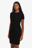 Pre-loved Chanel™ Black Cotton Blend Textured Knit SS Midi Dress Size 36