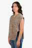 Maison Margiela Beige Alpaca Cotton Open Sweater Vest Size S
