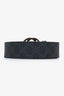 Gucci Black Leather GG Supreme G Buckle Belt Size 95