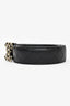 Pre-loved Chanel™ 2023 Black Quilted Calfskin CC Chain Belt Size 80 32