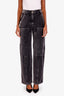 T By Alexander Wang Grey Velour Utility Straight Leg Pants Size 2