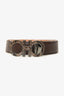 Salvatore Ferragamo Brown Leather Gancini Belt Size 90
