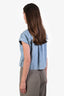 Brunello Cucinelli Blue Denim Light Wash Beaded Top Est Size XS