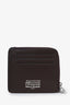 Maison Margiela Brown Leather Zip Card Holder With Keychain
