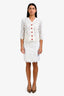 Dolce & Gabbana White Lace Pencil Skirt and Rose Button Evening Jacket Set Size 38