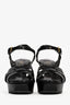 Saint Laurent Black Leather Tribute Platform Heels Size 38.5