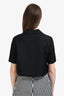 LouLou Studio Black Cotton Collared Crop Top Size L