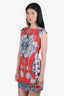 Versace Collection Multicolour Print Sleeveless Midi Dress Size 38