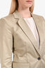 Dolce & Gabbana Tan Cotton Single Breasted Blazer Size 46