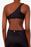 Versace Black Cutout One Shoulder Midi Dress Size 42