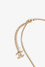 Pre-loved Chanel™ 2026SS Gold Toned Denim Flower Necklace