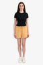 Gucci x The North Face Yellow Cotton Logo Shorts Size M
