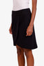 Pre-loved Chanel™ Black Wool Silk Asymmetrical Mini Skirt Size 40
