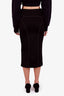 Off-White Black Zippered Midi Skirt Size 42