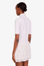 Alaïa White Ruffled High-Neck Jersey Mini Dress Size 42