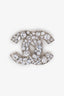 Pre-loved Chanel™ 08V Silver Tone Crystal CC Brooch