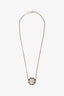 Pre-loved Chanel™ 21B Crystal Pearl Leather Chain Round Necklace